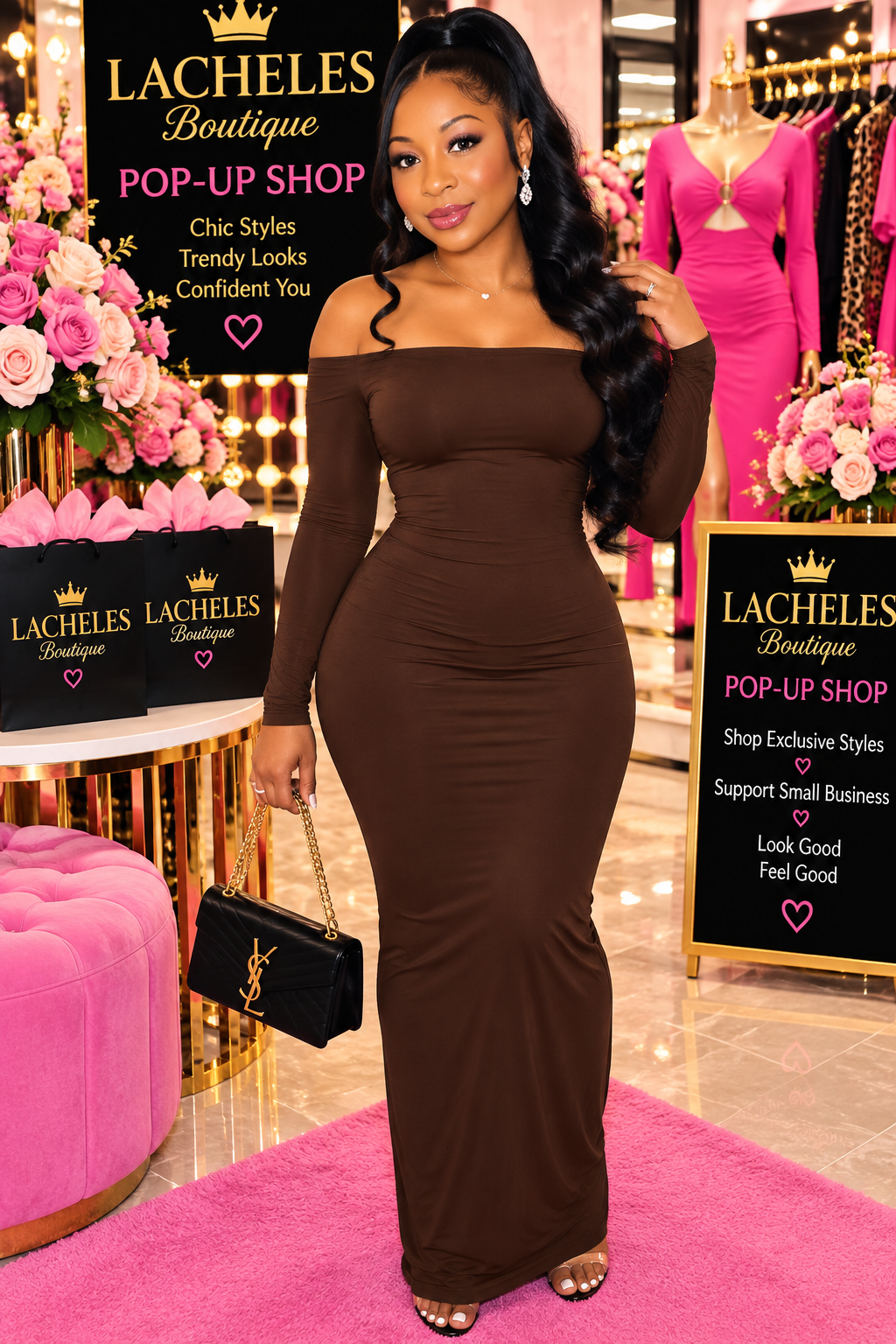 Off-Shoulder Bodycon Maxi Dress