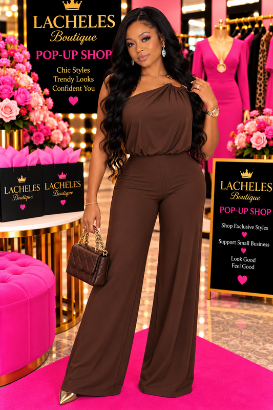 One-Shoulder Wide-Leg Jumpsuit
