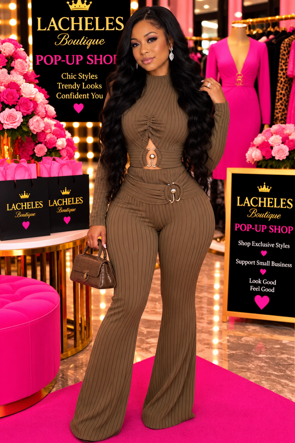 Ribbed Knit Ruched Cut-Out Jumpsuit