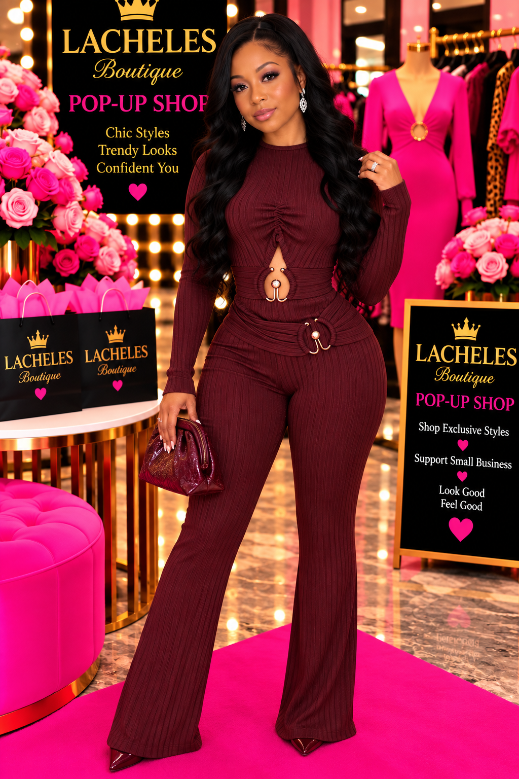 Ribbed Knit Ruched Cut-Out Jumpsuit