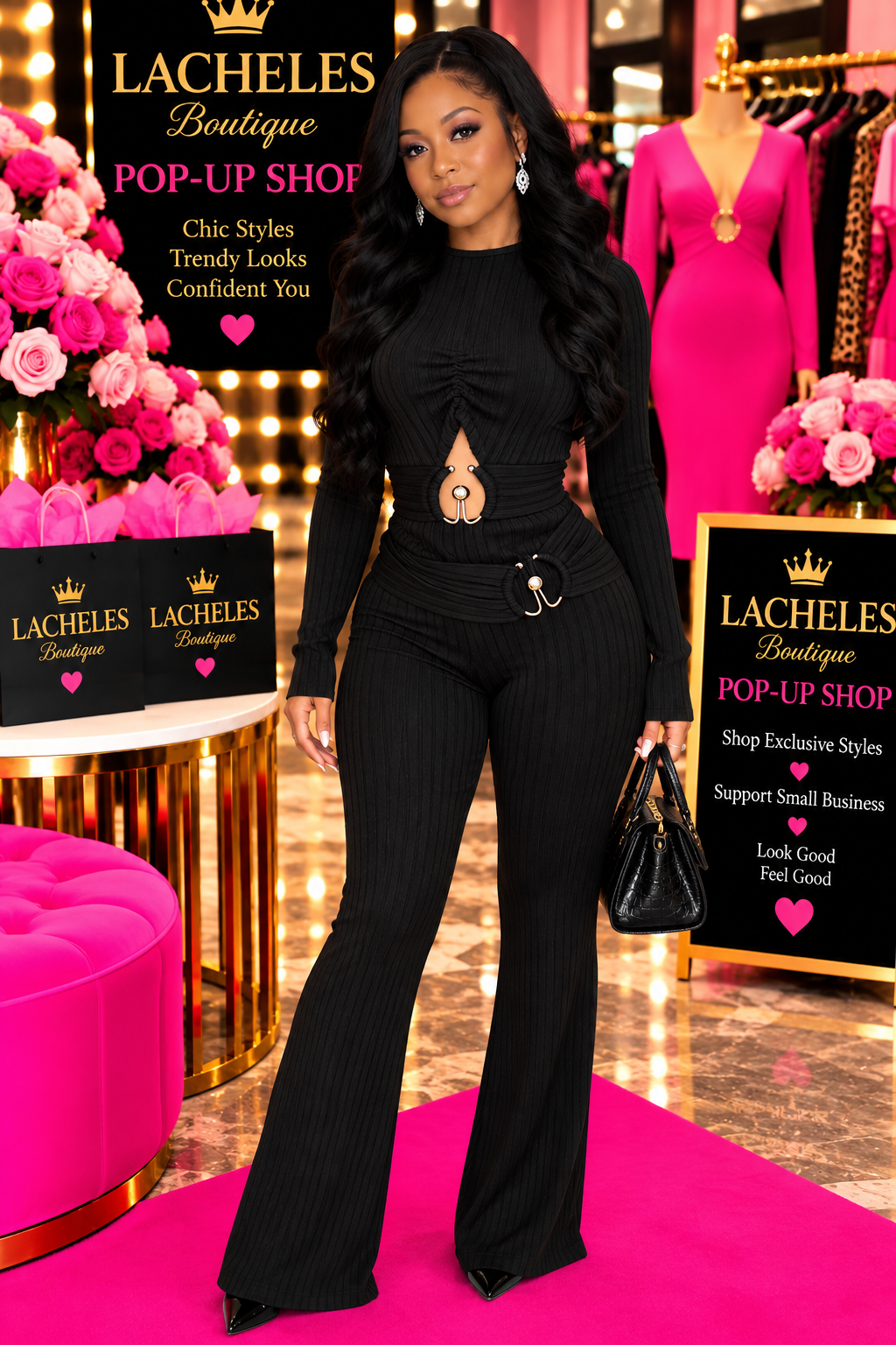 Ribbed Knit Ruched Cut-Out Jumpsuit